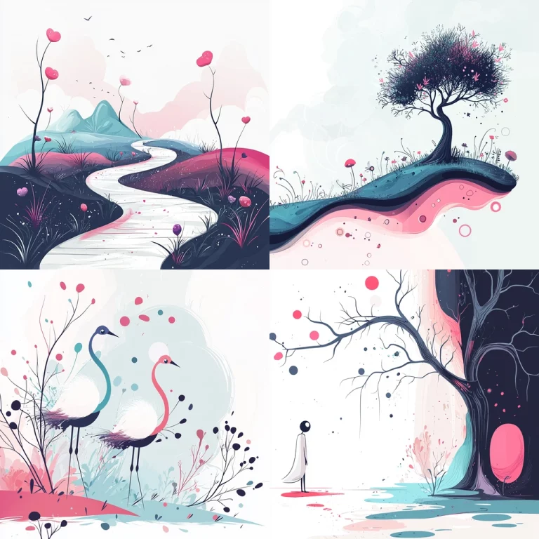 Soft Pink and Blue Hue - Midjourney style sref code