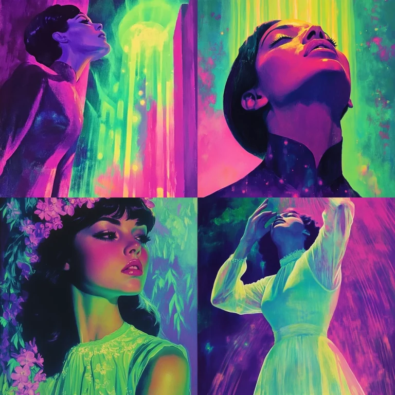 Fluorescent Glow Portraits - Midjourney style sref code