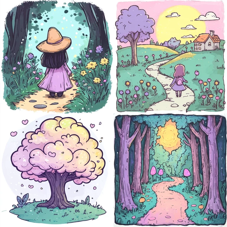 Pastel Landscape Doodles - Midjourney style sref code