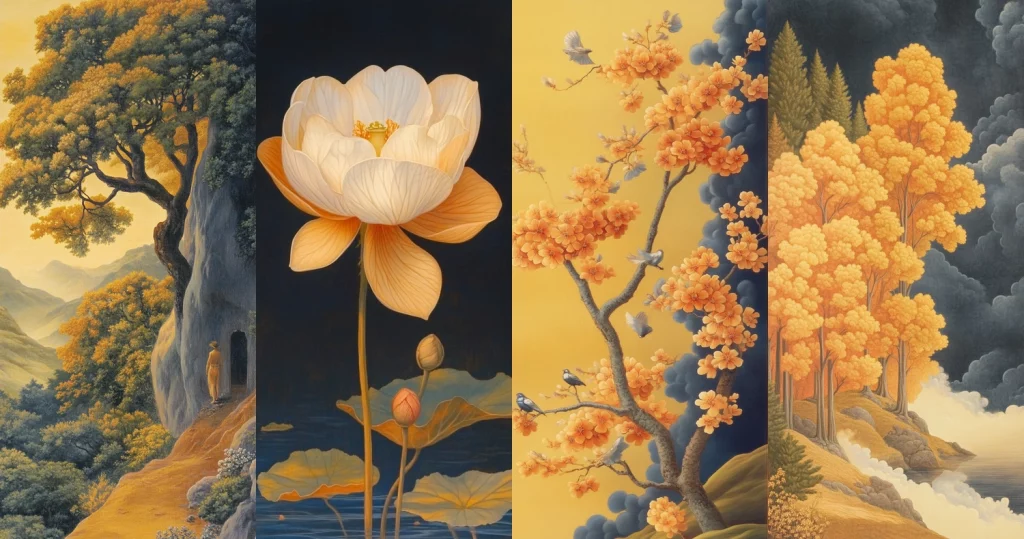 Golden Autumn Hues - Midjourney style sref code