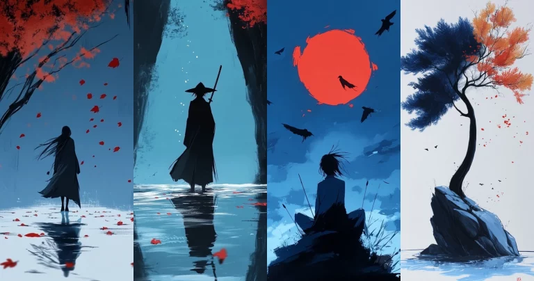 Red-Blue Contrast Scenes - Midjourney style sref code