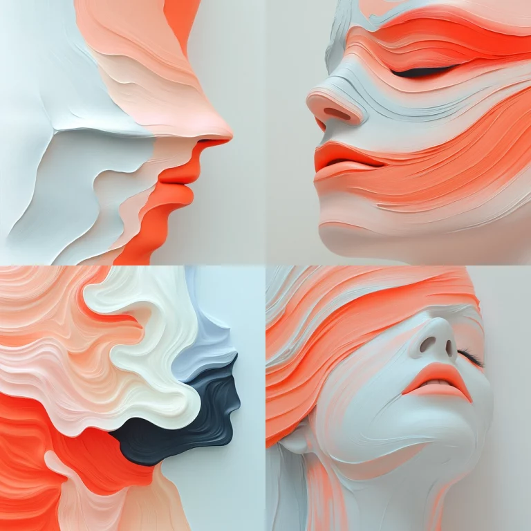 Layered Curves with Contrast - Midjourney style sref code