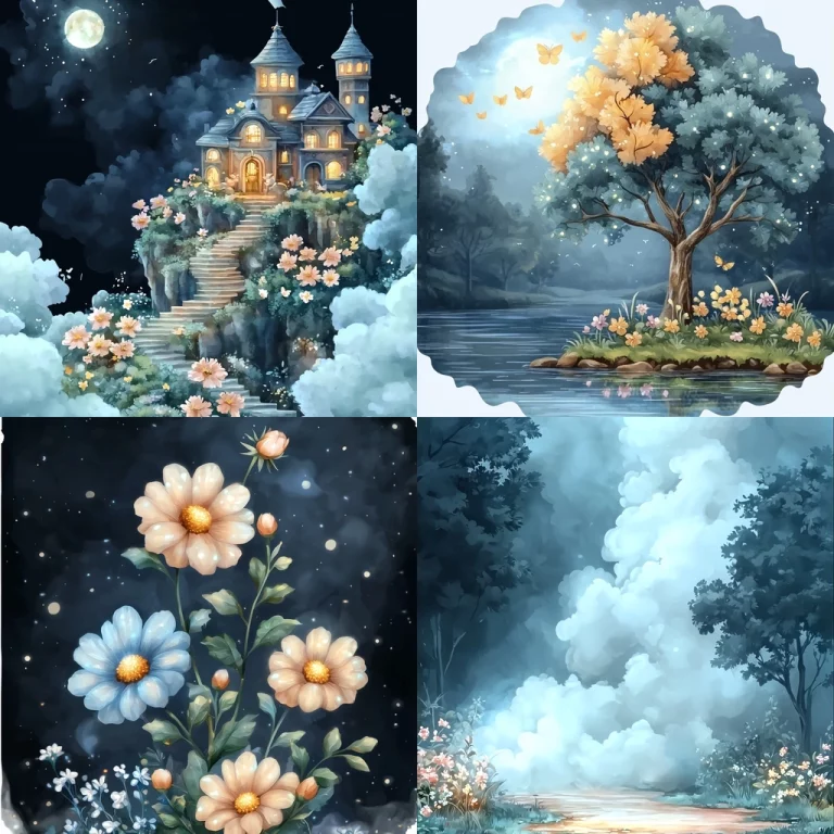 Nocturnal Luminescent Atmosphere - Midjourney style sref code