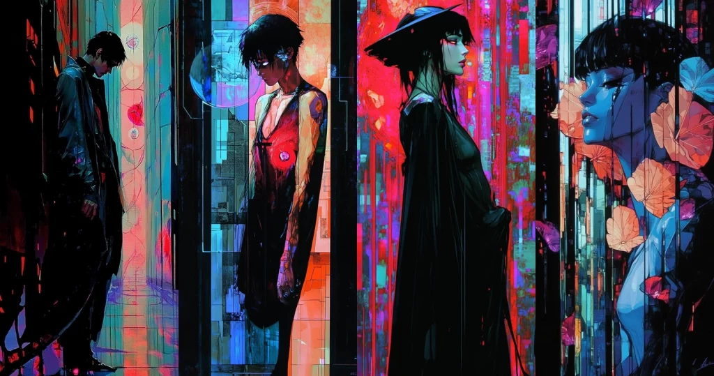 Vivid Neon Contrast - Midjourney style sref code