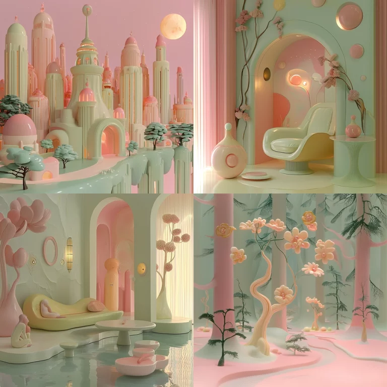 Pastel Futuristic Soft Architecture - Midjourney style sref code