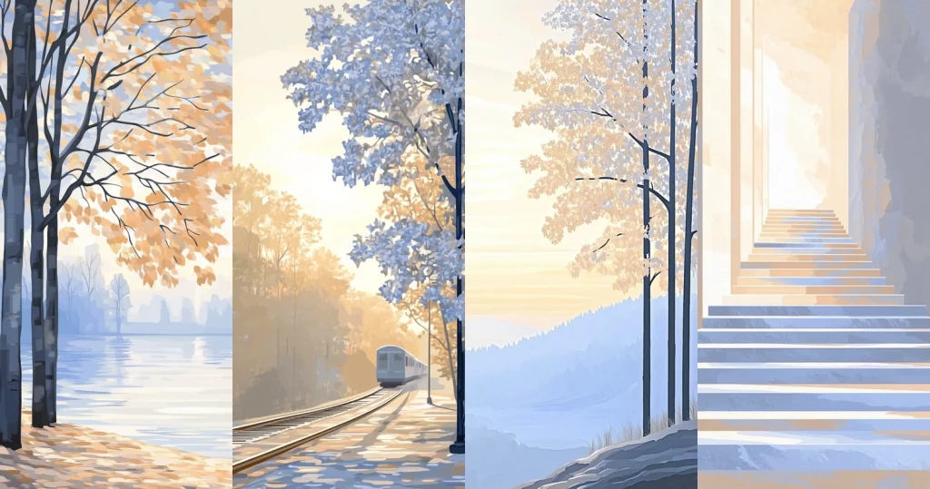 Pastel Landscape Reflection - Midjourney style sref code