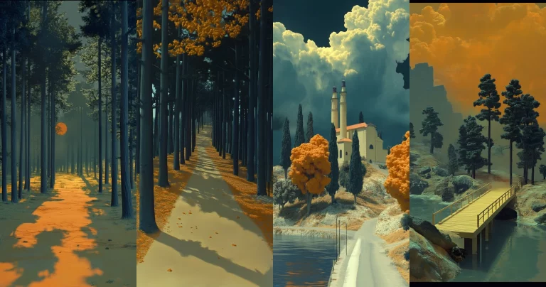 Golden Forest Lighting - Midjourney style sref code