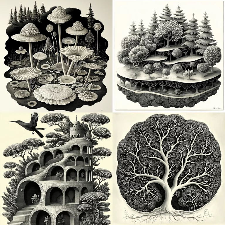 Monochrome Textured Illustration - Midjourney style sref code