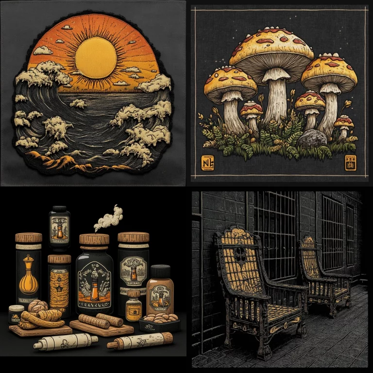 Vibrant Sepia Illustration - Midjourney style sref code