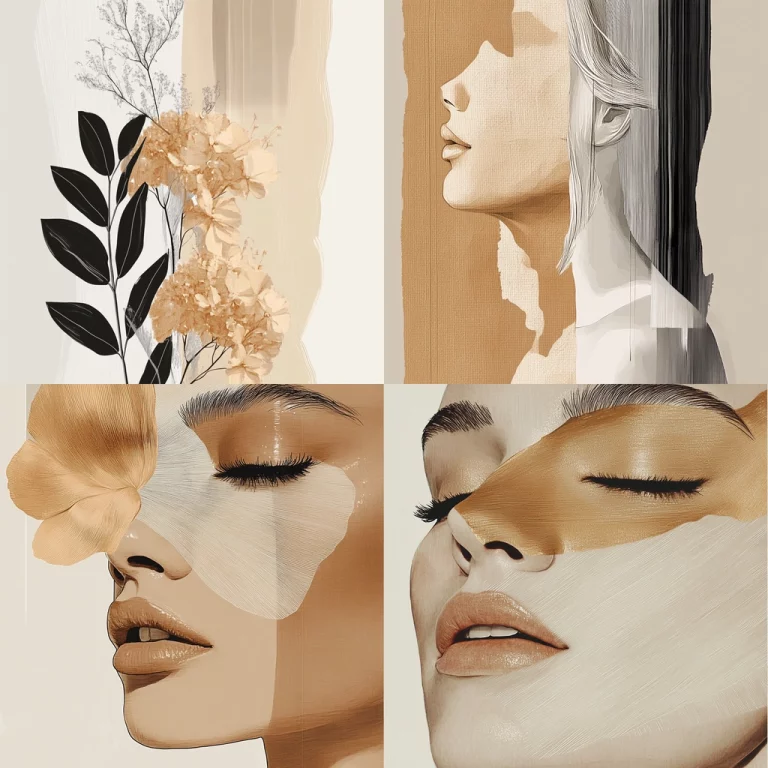 Neutral Tones Collage Effect - Midjourney style sref code