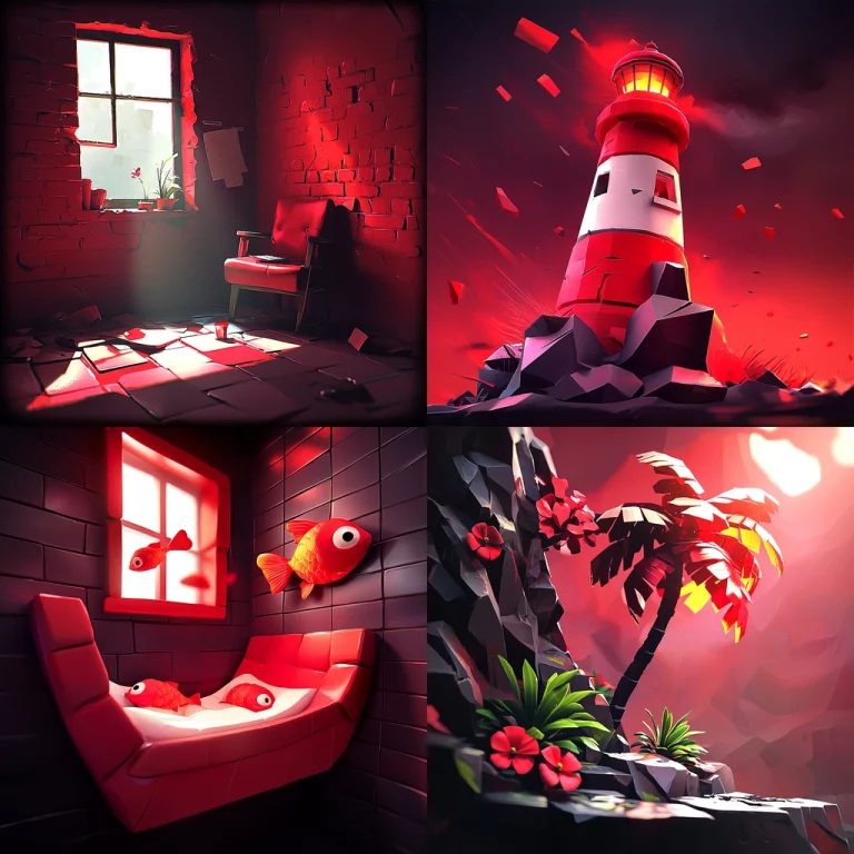 Bold Red Textured Contrast - Midjourney style sref code