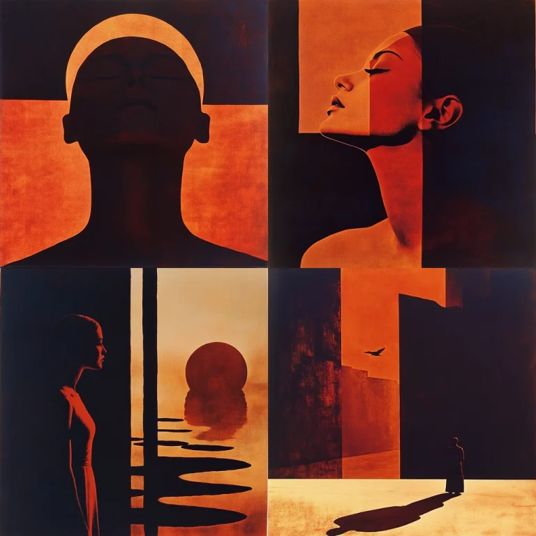 Orange Noir Gradient - Midjourney style sref code