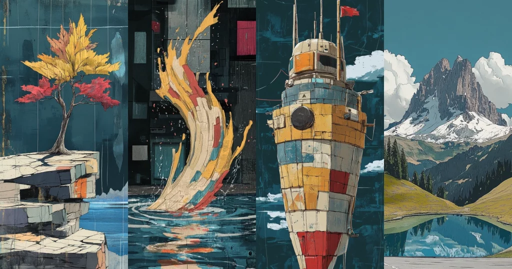 Dynamic Patchwork Visual Palette - Midjourney style sref code