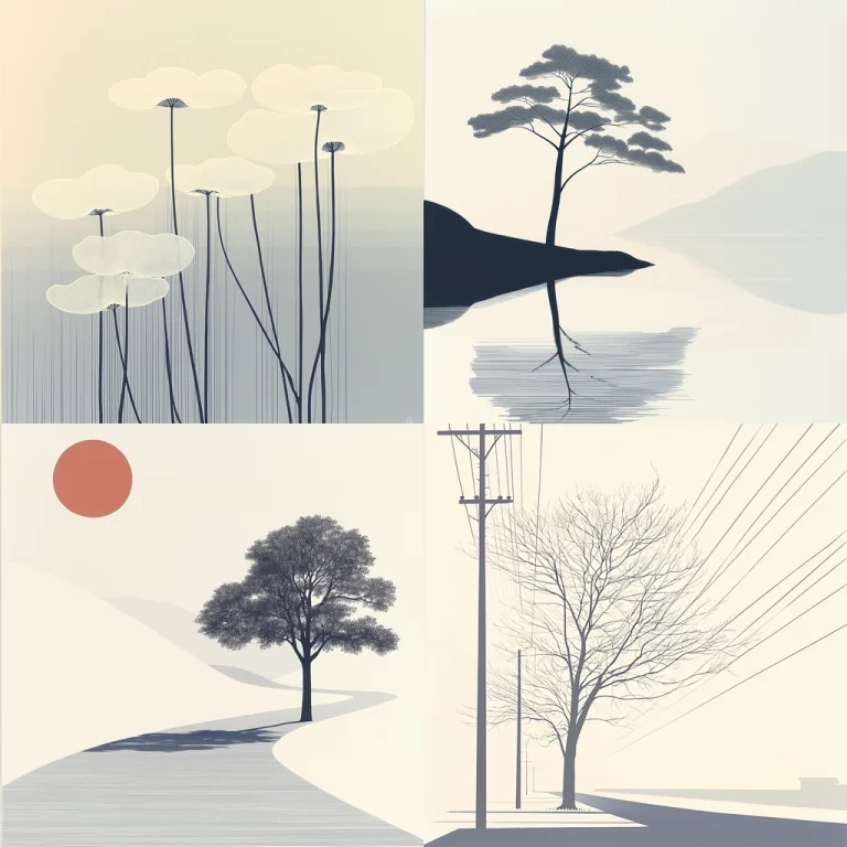 Muted Monochrome Minimalism - Midjourney style sref code