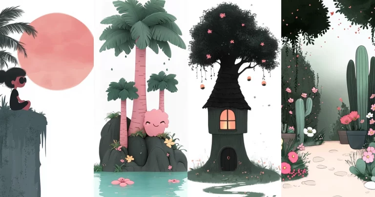 Whimsical Pastel Illustration - Midjourney style sref code