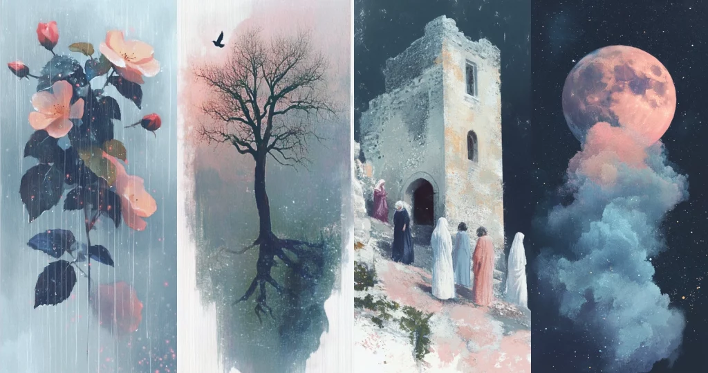 Moonlit Dreamscape in Pastel - Midjourney style sref code