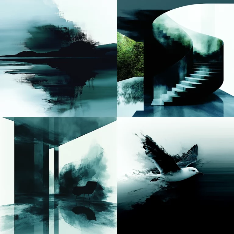 Gradient Abstraction with Atmospheric Lighting - Midjourney style sref code