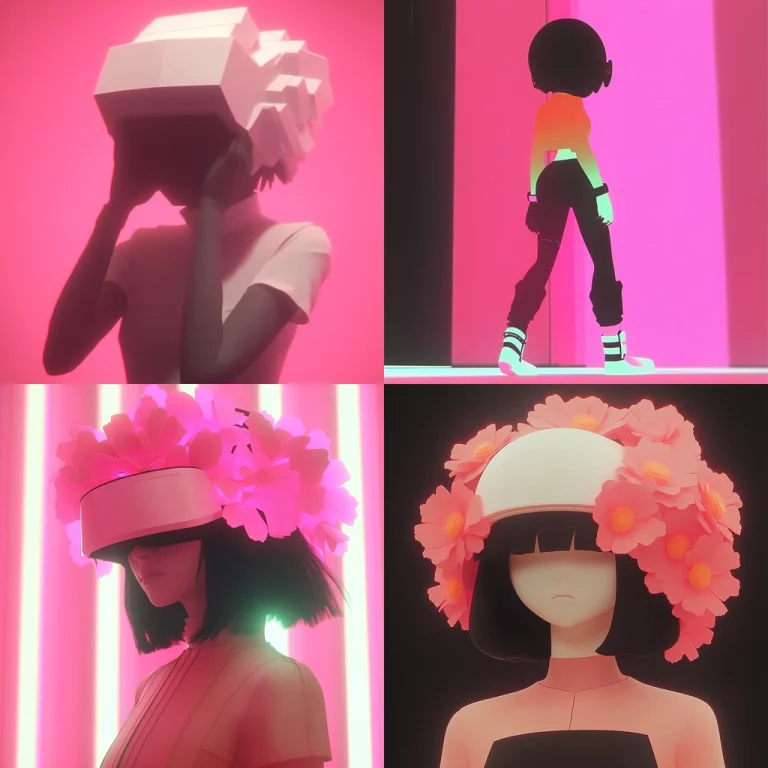 Neon Floral Anime Style - Midjourney style sref code