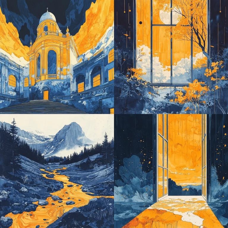 Intense Contrast with Orange-Blue Drama - Midjourney style sref code