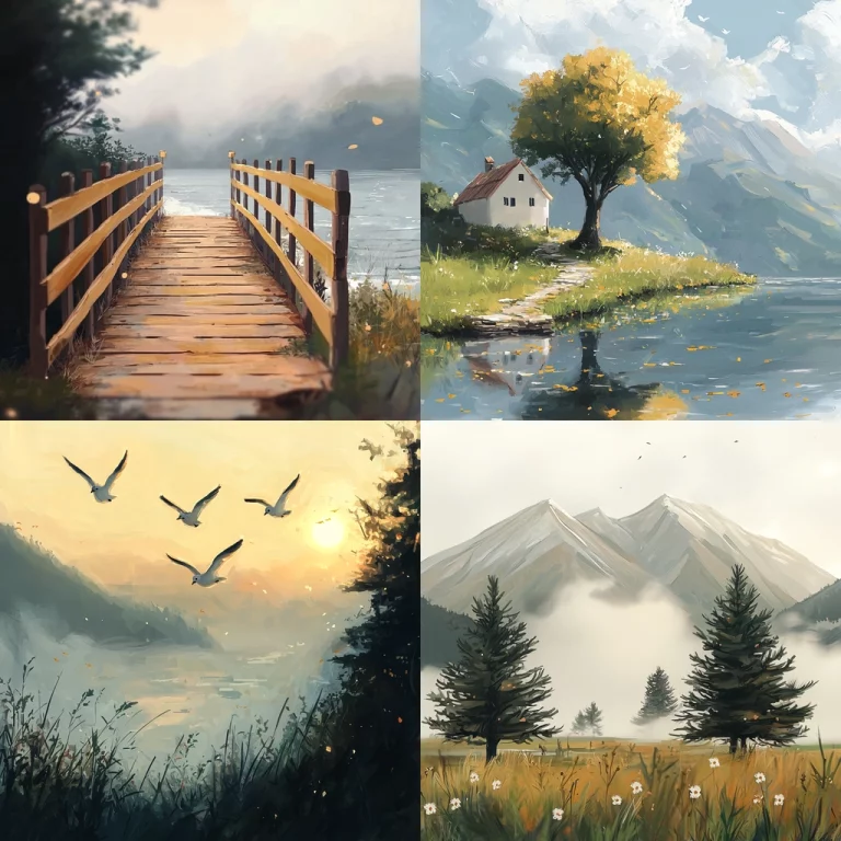 Warm Toned Nature Scenes - Midjourney style sref code