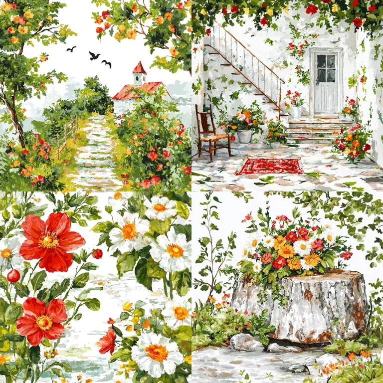 Floral Warm Vibrant Impressionism - Midjourney style sref code