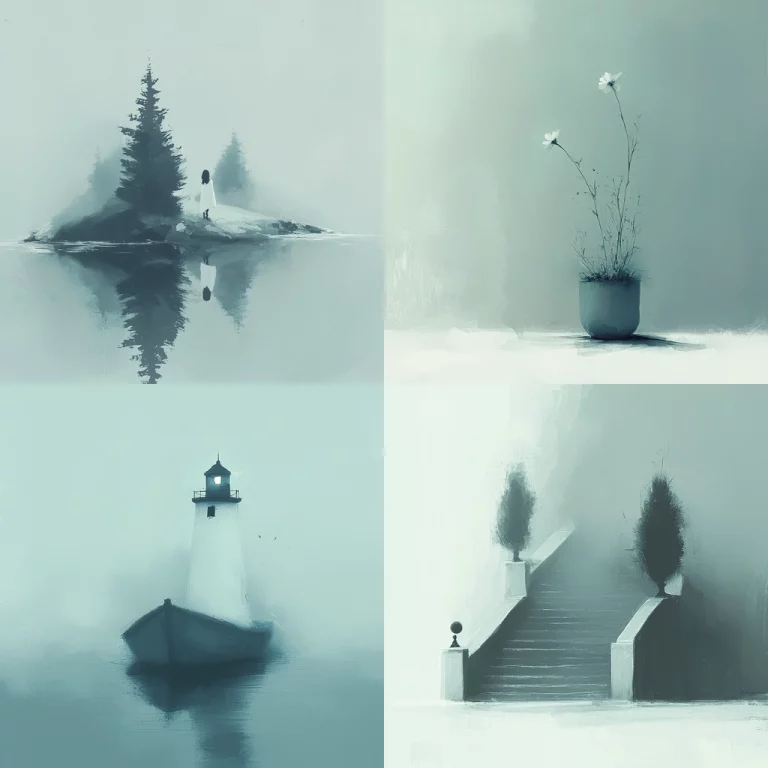 Monochrome Misty Atmosphere - Midjourney style sref code