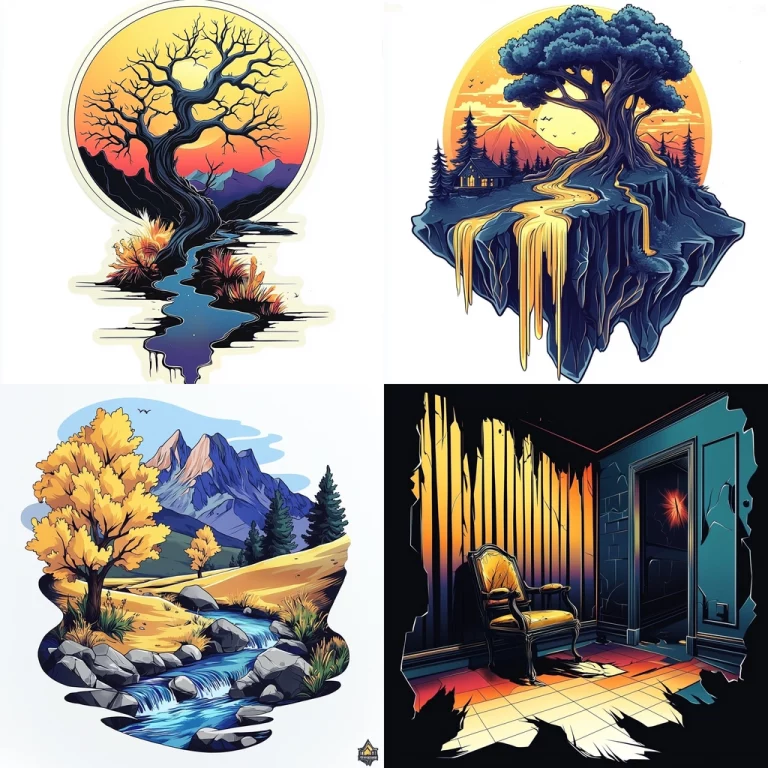 Vivid Gradient Surreal Render - Midjourney style sref code