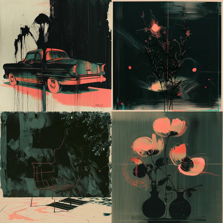 Muted Neon Contrast - Midjourney style sref code