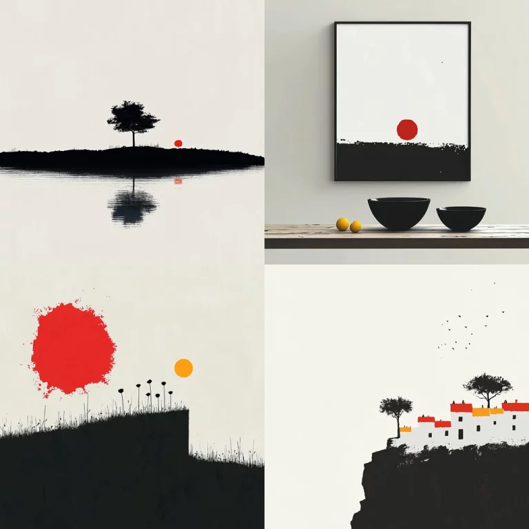 Minimalist Ink Contrast - Midjourney style sref code