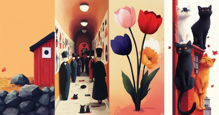 Colorful Flat Illustration - Midjourney style sref code