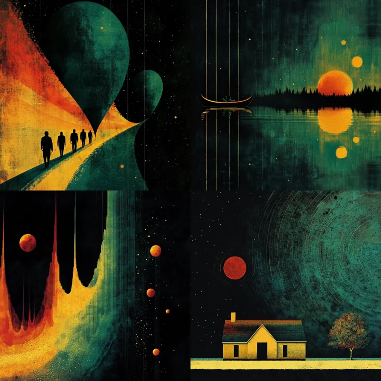 Cyan and Wine Red Contrast - Midjourney style sref code