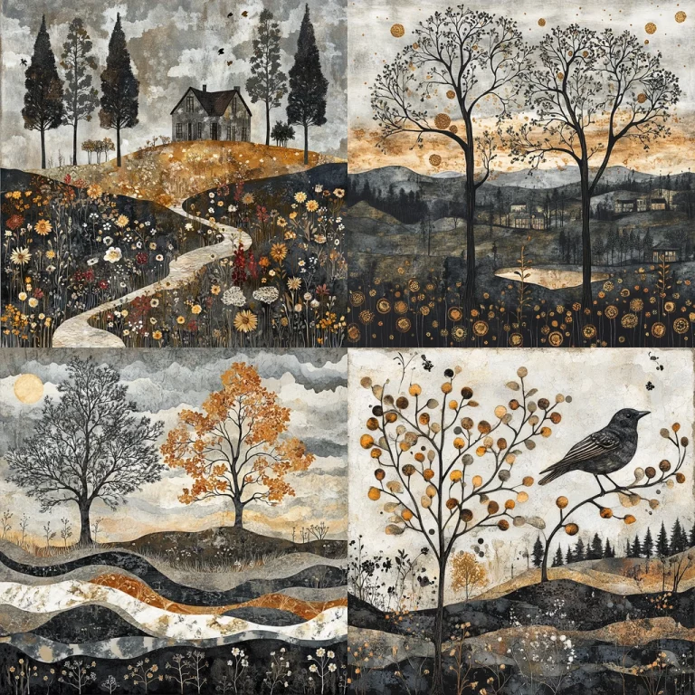 Warm Earthy Textured Serenity - Midjourney style sref code