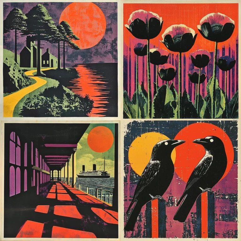 Bold Graphic Contrast with Textures - Midjourney style sref code