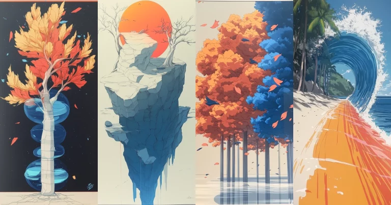 Vibrant Elemental Landscapes - Midjourney style sref code