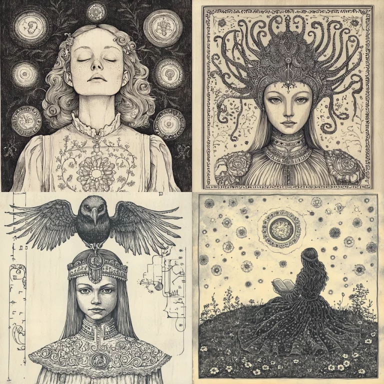 Intricate Monochromatic Illustration - Midjourney style sref code