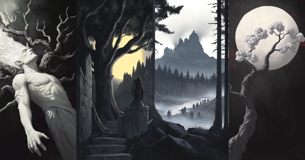 Monochrome Dramatic Lighting - Midjourney style sref code