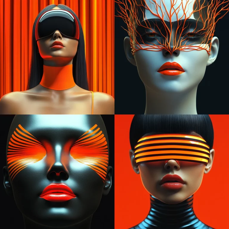 Vibrant Orange Minimalism - Midjourney style sref code