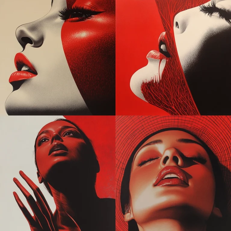 Bold Red Shadow Contrast - Midjourney style sref code