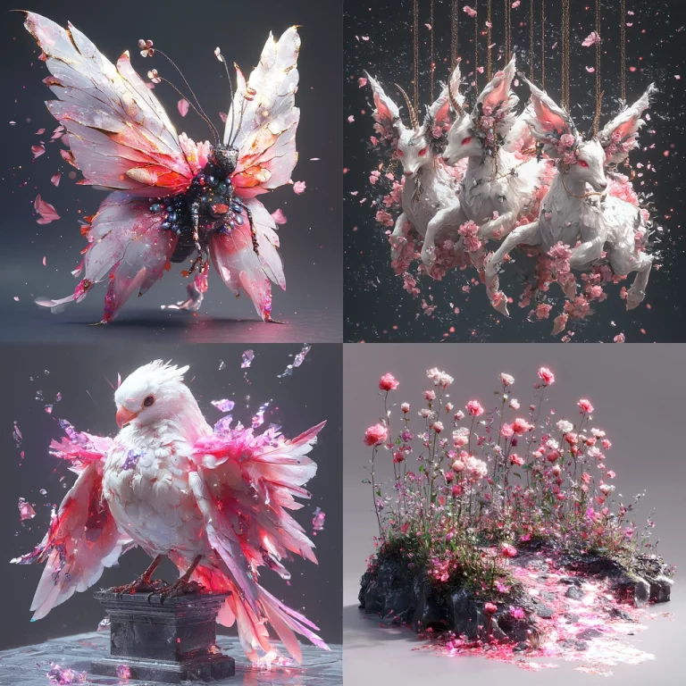 Floral Textured Pastel Extravaganza - Midjourney style sref code