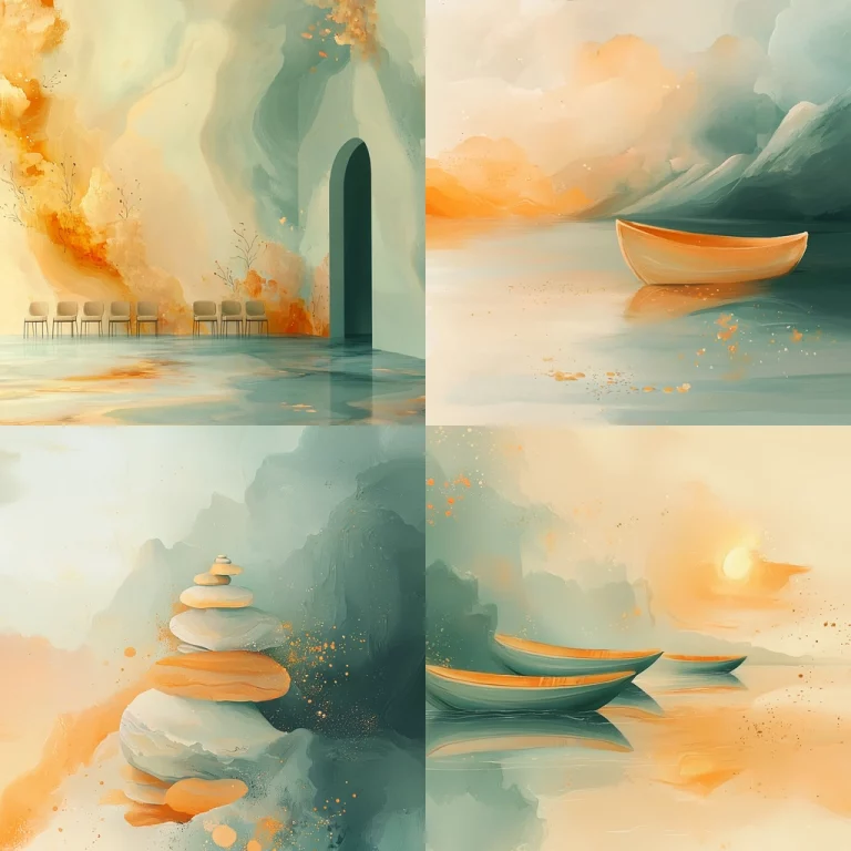 Hazy Warm Gradient Layers - Midjourney style sref code