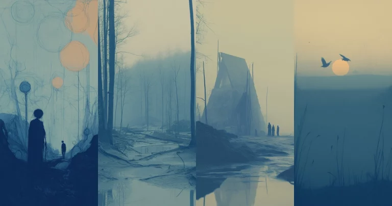 Misty Monochrome Reflections - Midjourney style sref code