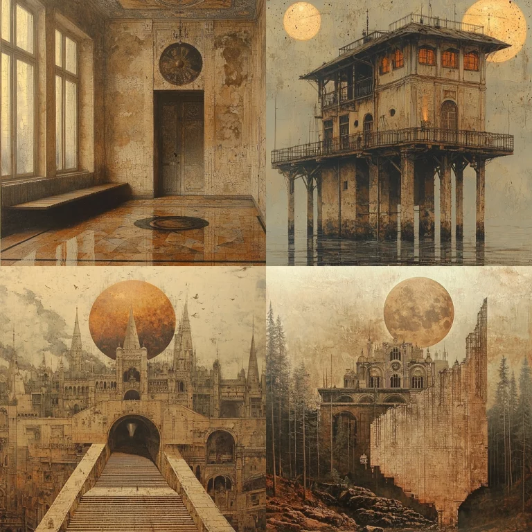 Earthy Vintage Structures - Midjourney style sref code