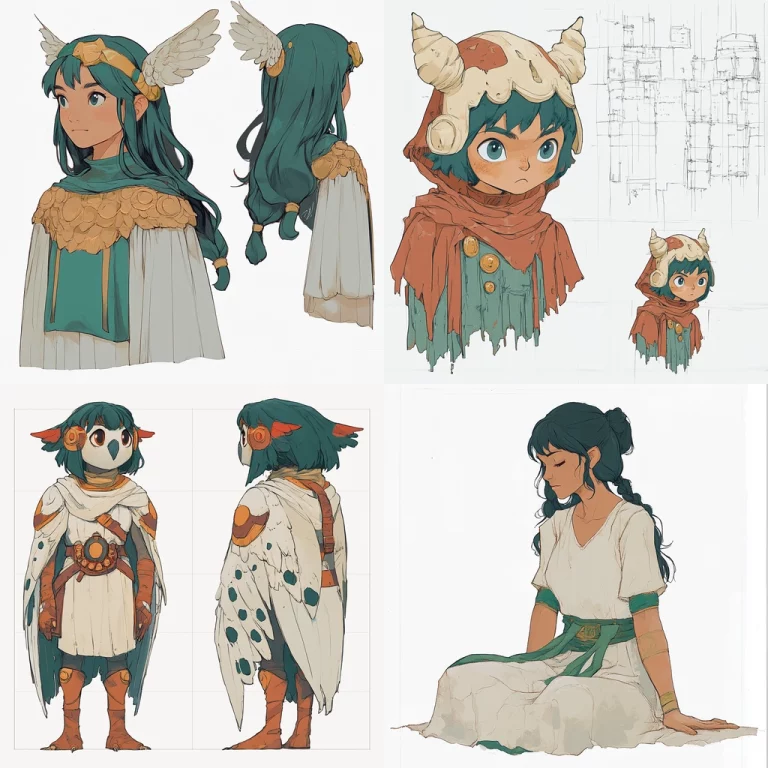 Muted Tones with Detailed Character Design - Midjourney style sref code