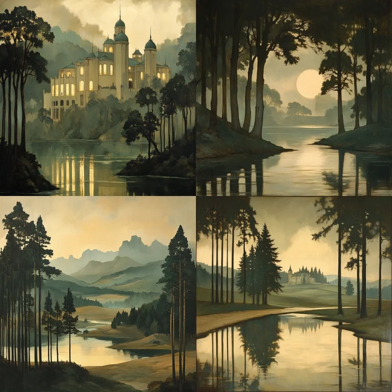 Golden Dusk Reflections - Midjourney style sref code