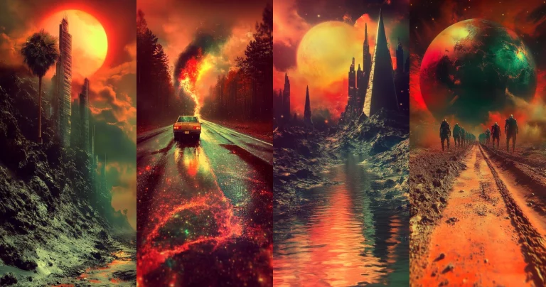 Fiery Lunar Reflections - Midjourney style sref code