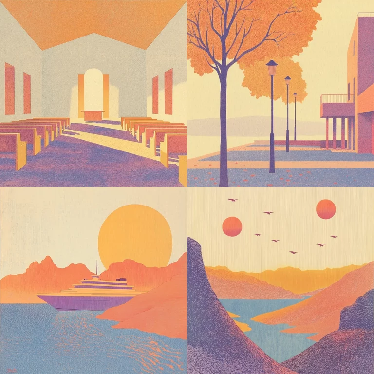 Orange and Purple Gradient - Midjourney style sref code