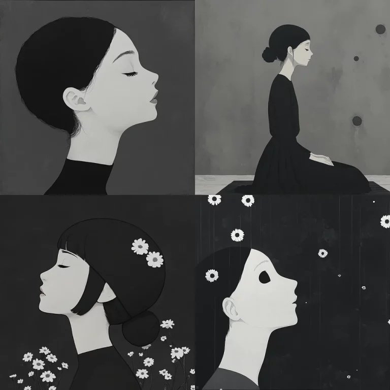 Muted Monochrome Figurative - Midjourney style sref code