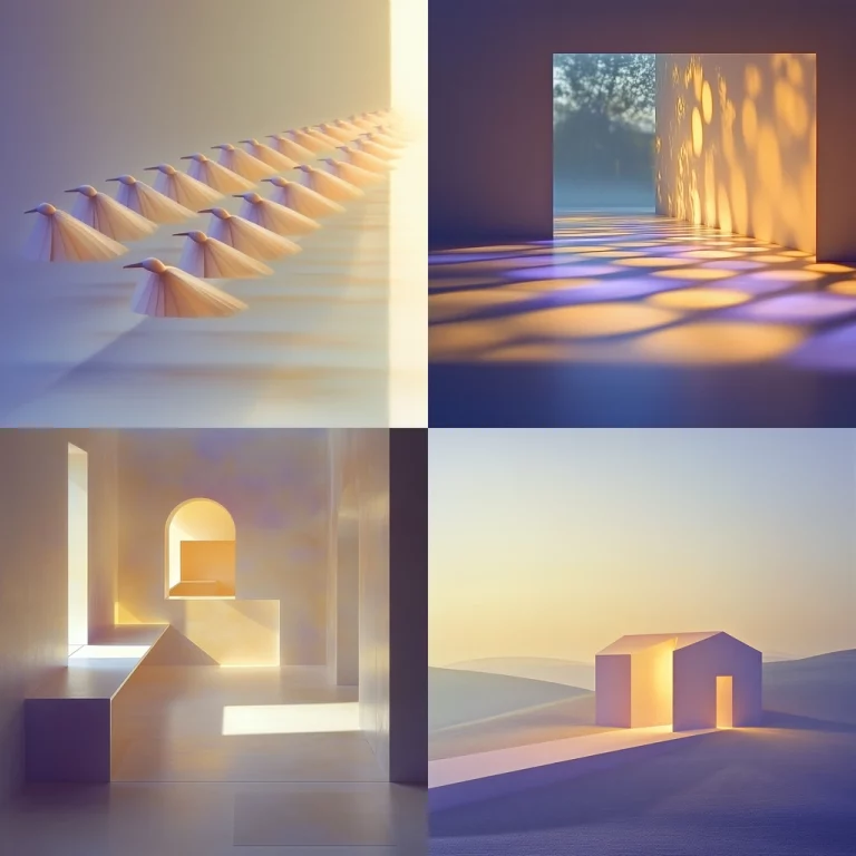 Pastel Shadowed Architecture - Midjourney style sref code