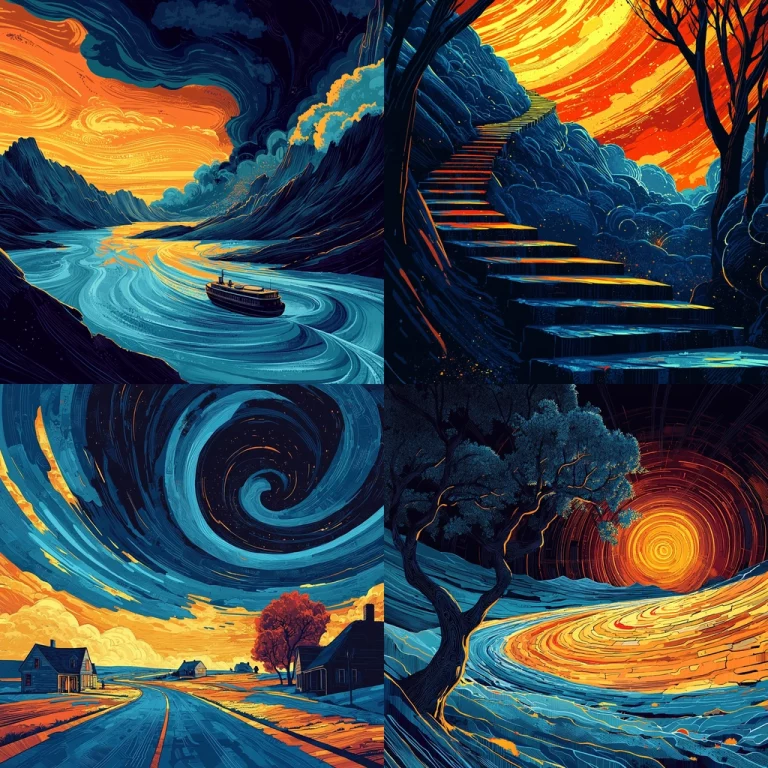 Dynamic Swirling Color Fields - Midjourney style sref code