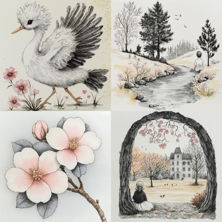 Delicate Pencil and Soft Pastel - Midjourney style sref code